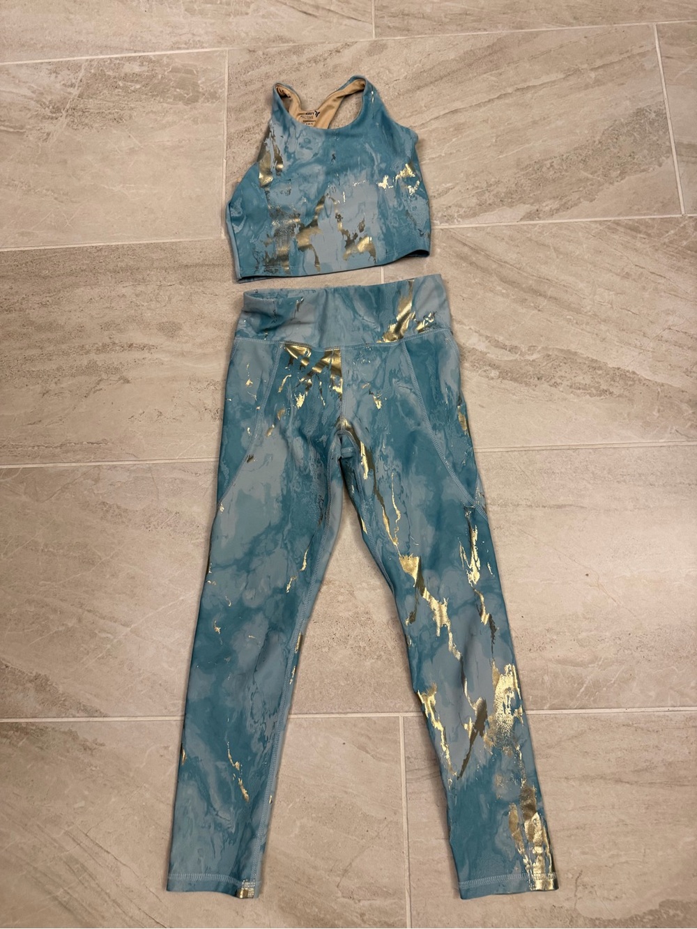 Old Navy Blue and Gold Marble Kids Matching Set